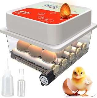 OKKÖBI OBI-12 Egg Incubator: Hatches 12 Chicken Eggs, Auto Turner, Stable Temp/Humidity, Eggloo Insulation - Orange