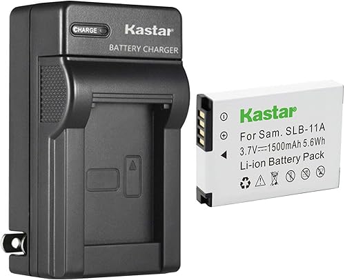 Kastar Paquete de 1 batería y cargador de pared de CA de repuesto para batería Samsung SLB-11A SLB11A, Samsung WB5000, WB5500, CL65, CL80, EX1,