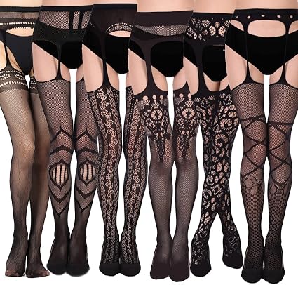 6 Pairs All-In-One Panty Stockings 