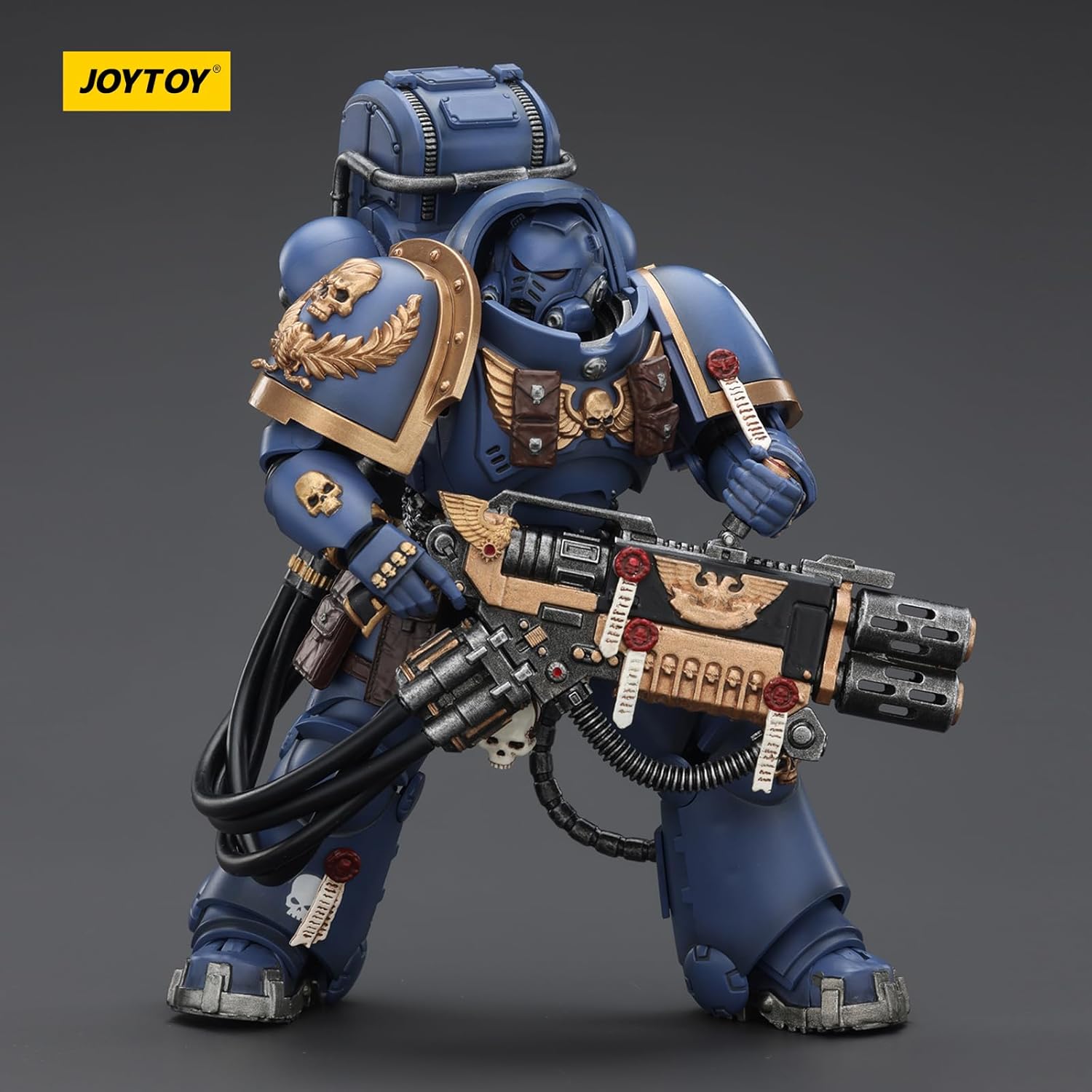 JOYTOY Warhammer 40k Space Marine 2, Ultramarines Heavy Artificer Armor with Relic Multi-Melta 1/18 Action Figure Collect and Display Model