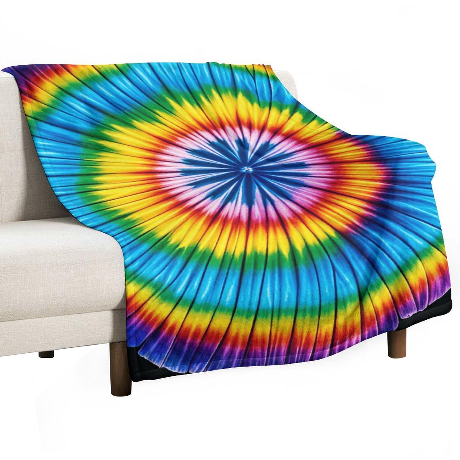 Plaid flanelle confortable et léger motif hippie tie dye