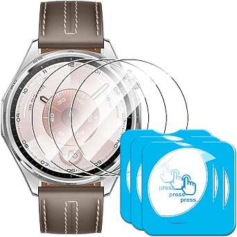 Compatible For Huawei Watch GT 6 46mm screen protector, Anti-Scratch Tempered Glass flim, Case Friendly, HD Ultra, 3 PACK