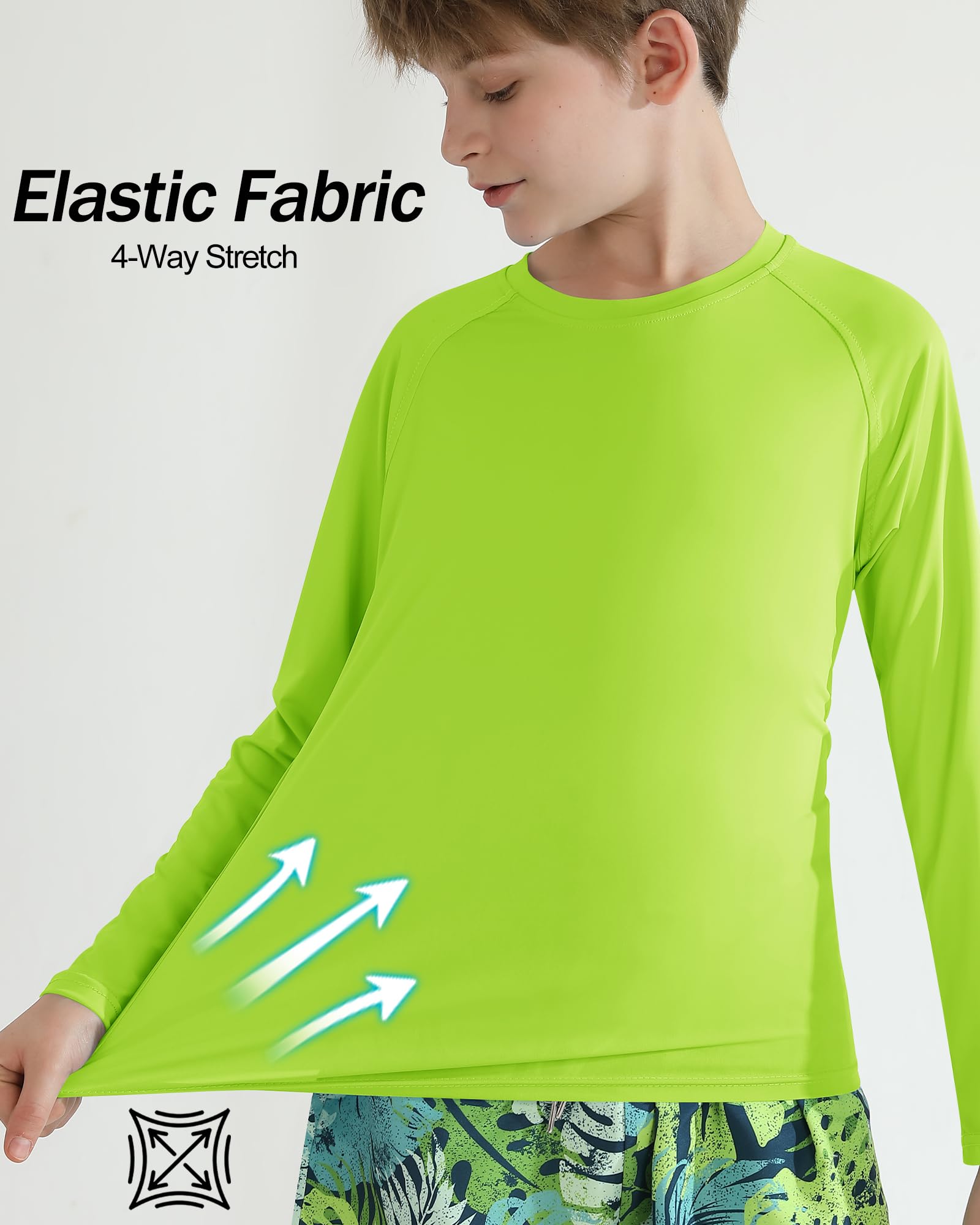 Valcatch Camisetas de protección solar UPF 50+ para niños y niñas, camiseta de manga larga para natación, protección contra erupciones para niños, adolescentes, pesca, senderismo, secado rápido