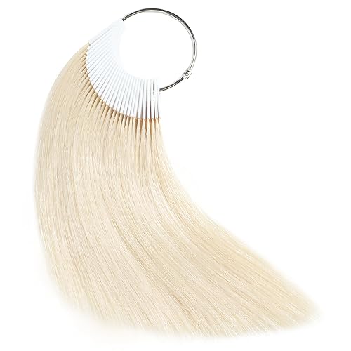Miniatura 9 de Muestras de cabello para probar el color, gris natural, cabello humano 100% natural real, 30 hebras por paquete, 8 pulgadas