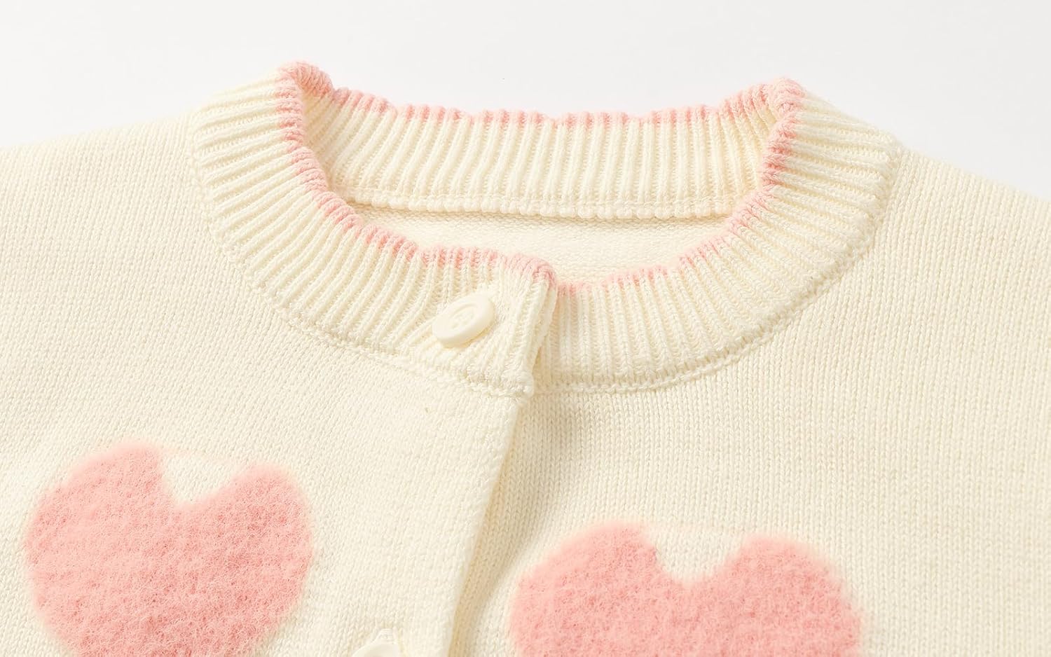 Baby Girls Heart Cardigan Crewneck Long Sleeve Cotton Knit Sweater Cargidans 6M-5Y - Image 5