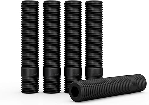 Miniatura 3 de 20 piezas de conversión de pernos de rueda negros de 12 x 1.5 a 12 x 1.5, longitud del vástago de 1.299 in - Compatible con BMW 128i 135i 318i 320i