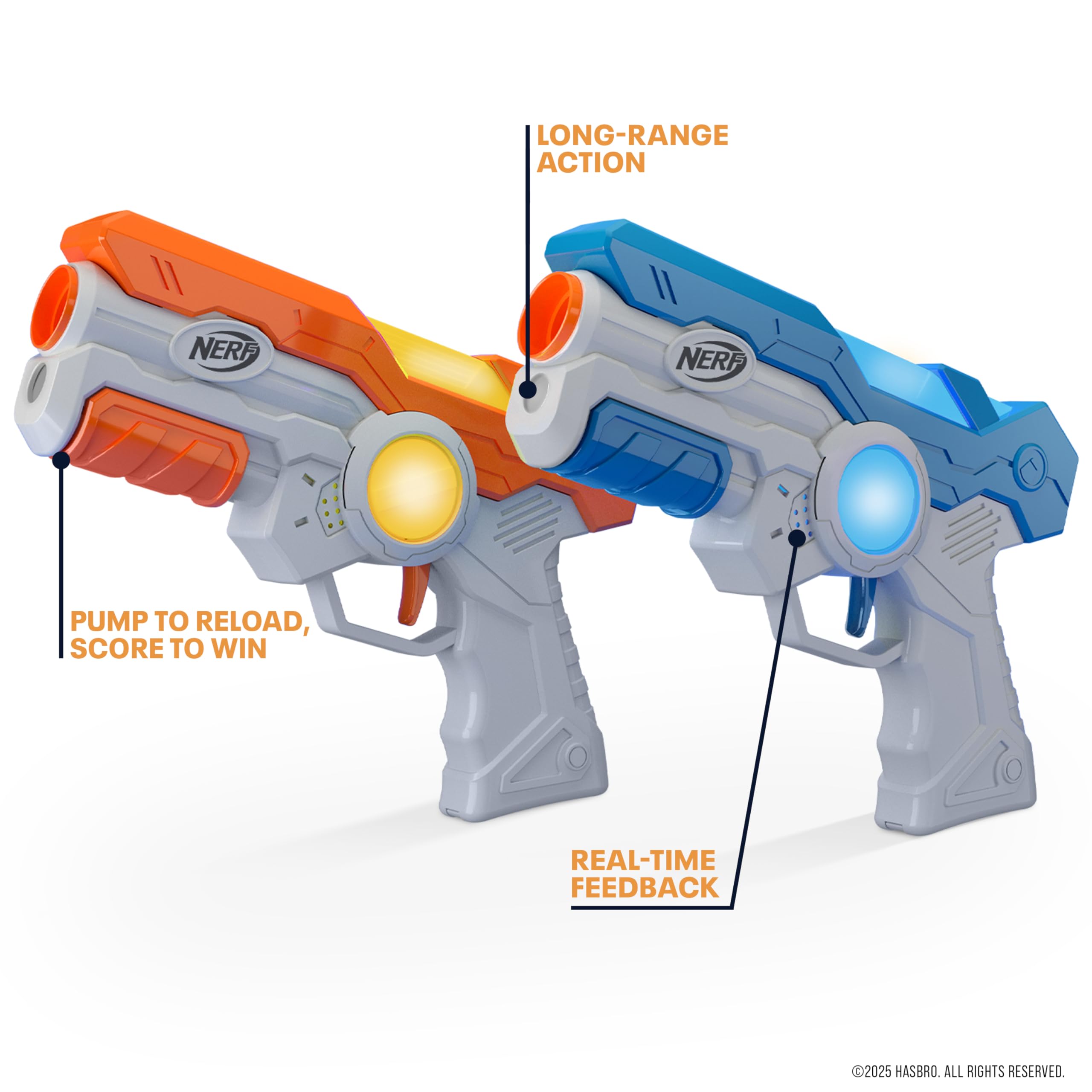 Nerf Laser Ops Battle 2PK - Luci Iz, vibrazione, suono FX e portata di 60 m per Wilder Toys