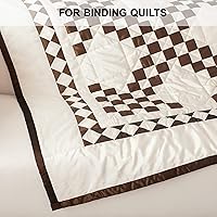 Vista 4 de Cinta al bies de doble pliegue de 1 pulgada, cinta de encuadernación bies de doble pliegue de 55 yardas (marrón) y 4 tizas de tela de costura