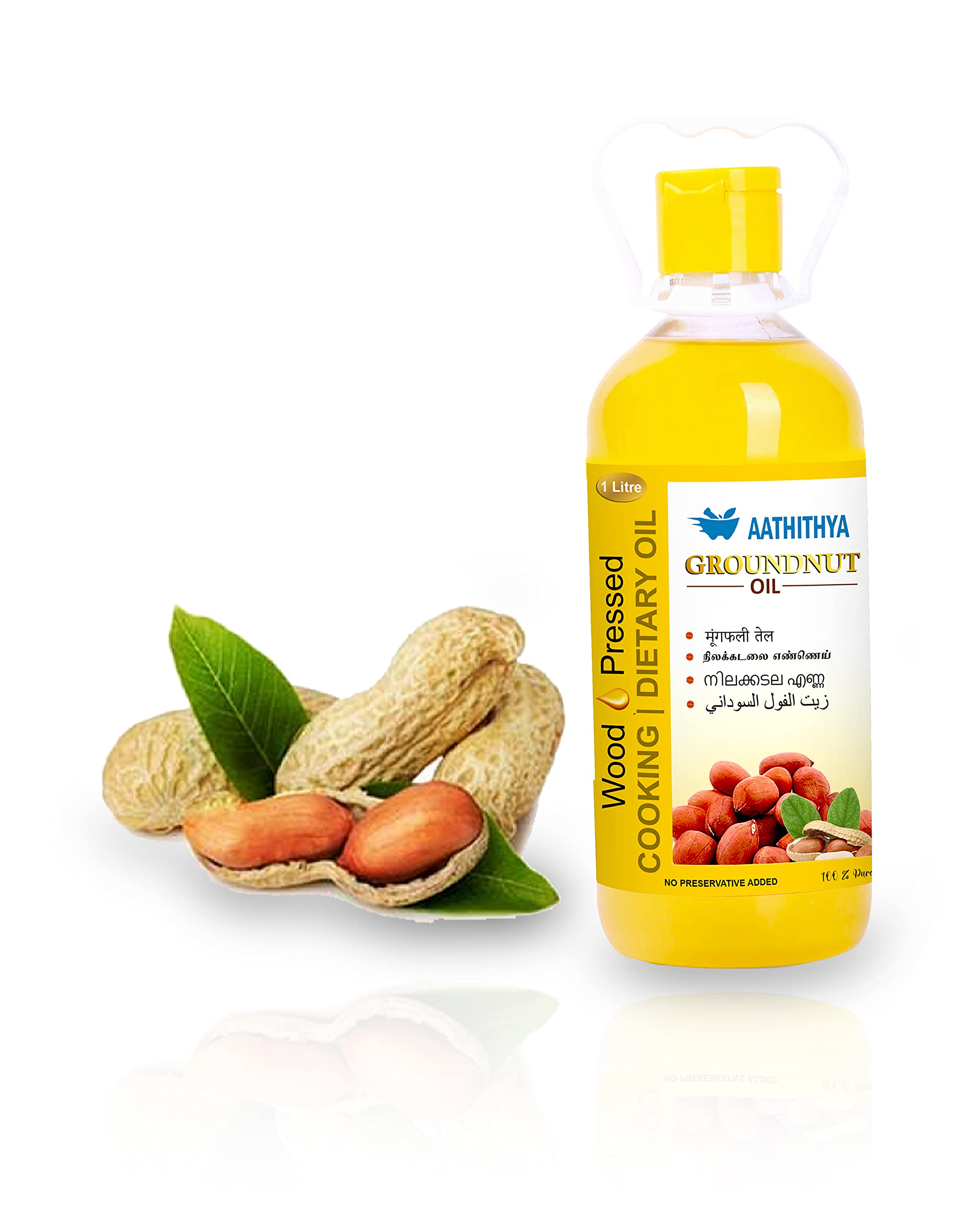 aathithya herbal Groundnut oil (peanut) marachekku 1 litter