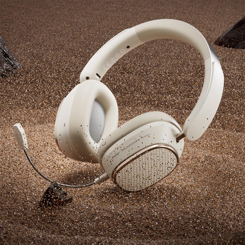 AYI Premium Active Noise Cancellation Bluetooth Headset Over Ear Headphones with Detachable Microphone HiFi Stereo Sound Rechargeable Game Headphone