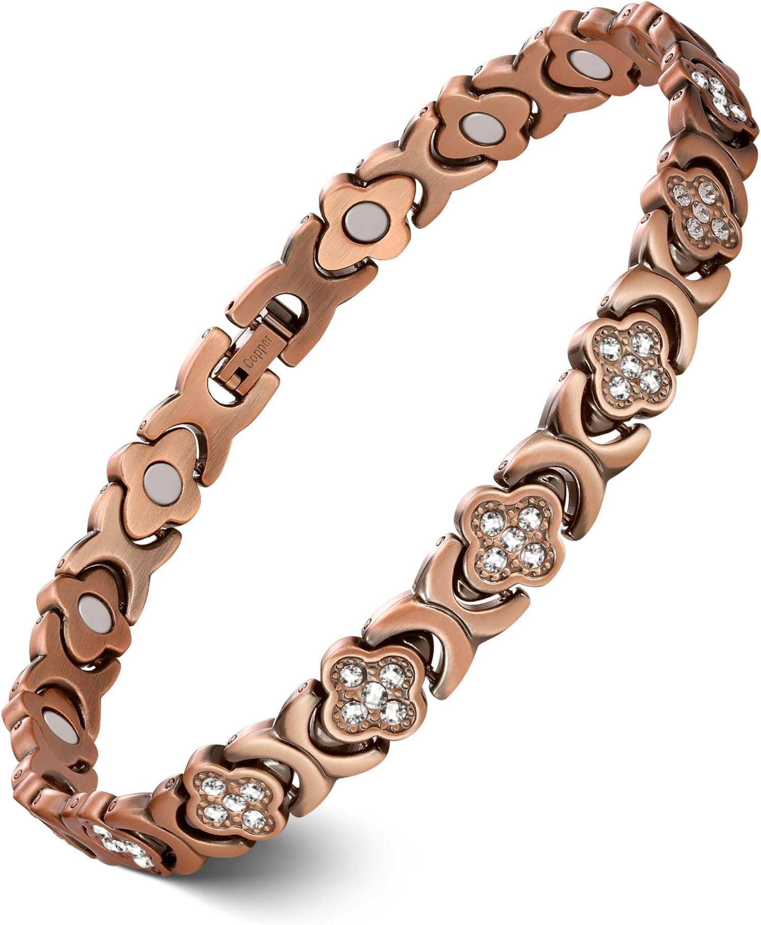 Copper Ankle Bracelet for Women, 99.99% Pure Copper Magnetic Anklet with 3800 Gauss Neodymium Magnet, Adjustable with Sizing Tool