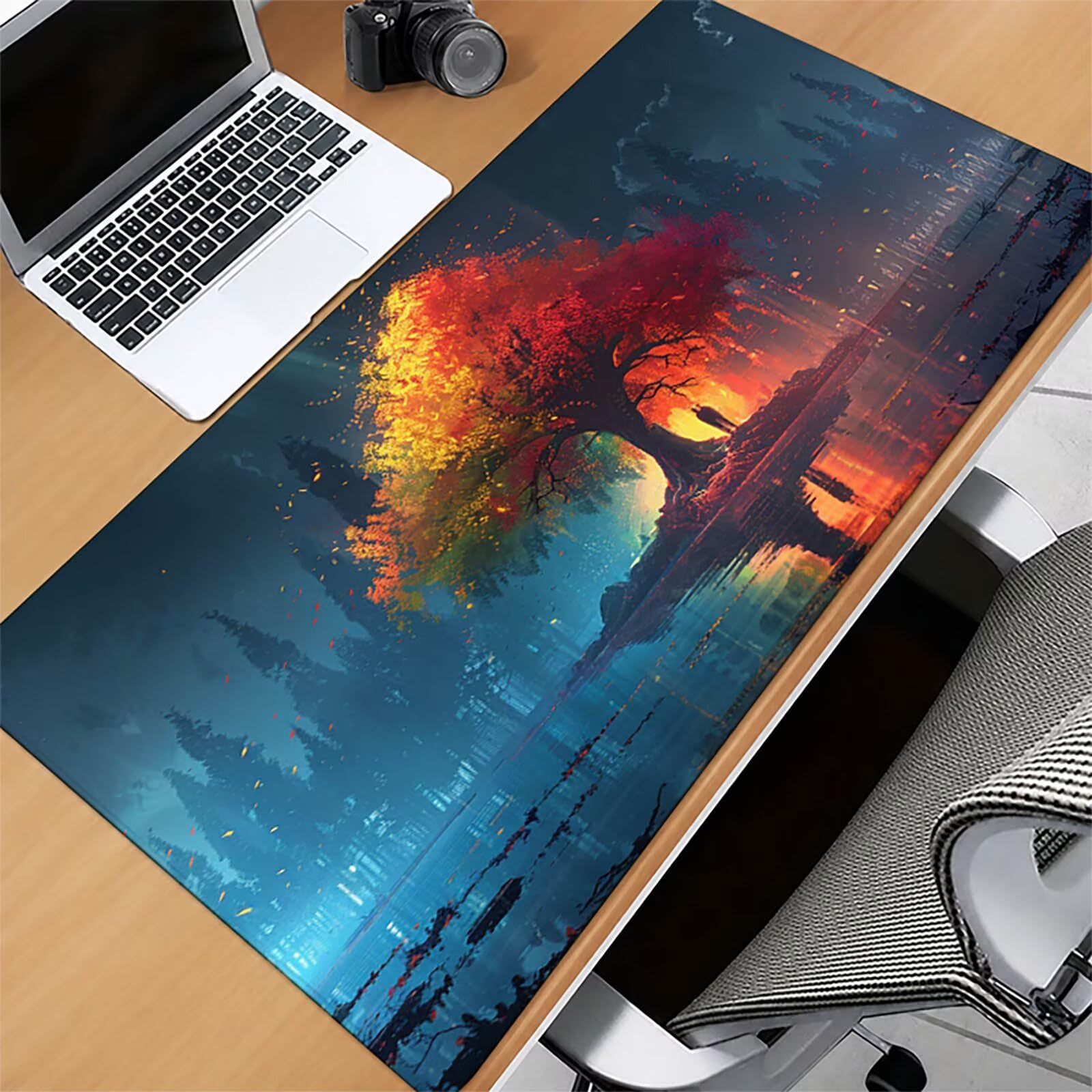 Gris Alfombrilla Ratón XXL 1600x800x3mm, áRbol De La Vida Mouse Pad 7-3708 | Alfombrilla Ratón Gaming Mejora la Precisión y la Velocidad, Alfombrilla Escritorio para Jugadores de PC, Oficina