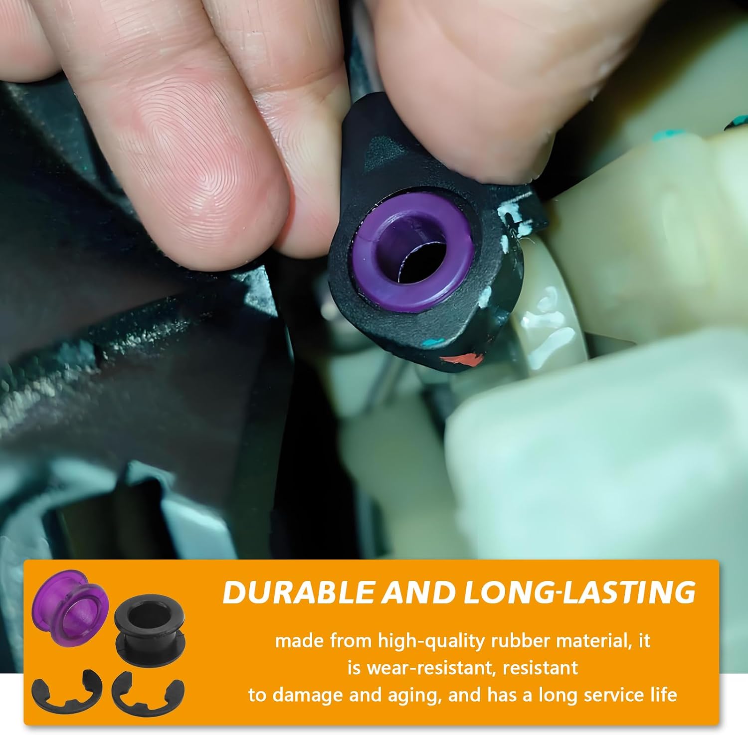 2PCS Shift Cable Bushing Repair Kit with Clips,Shifter Bushing Compatible with Saturn Toyota Pontiac Jeep Chevrolet,Shift Linkage Bush Replace 33835-08010, 33820-02370