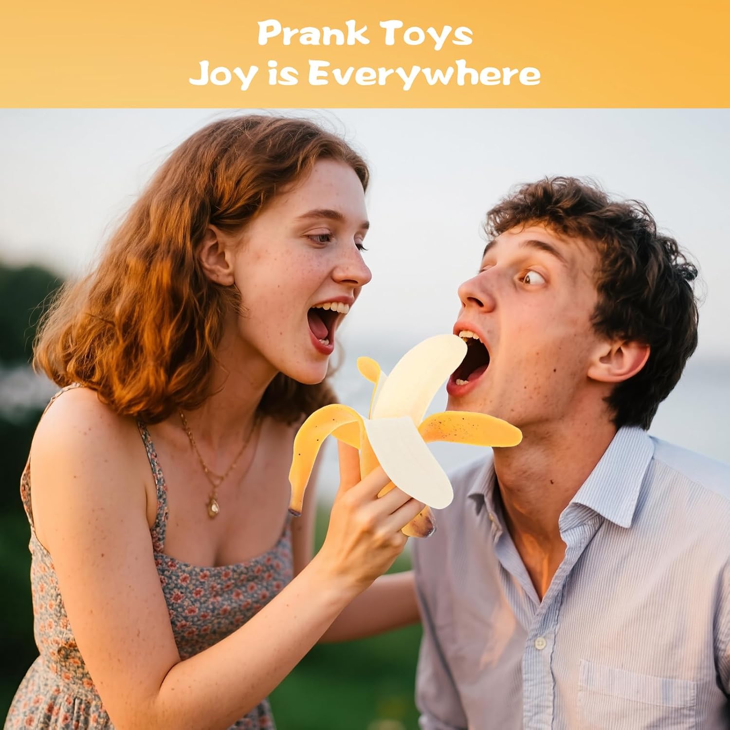 Banana Squishies Fidget Toys for Adults, Squeeze Toys Sensory Toys for Kids with Autism, Anxiety Relief Gift Novelty Squishy Gift, Scented Simulation Fake Bananas