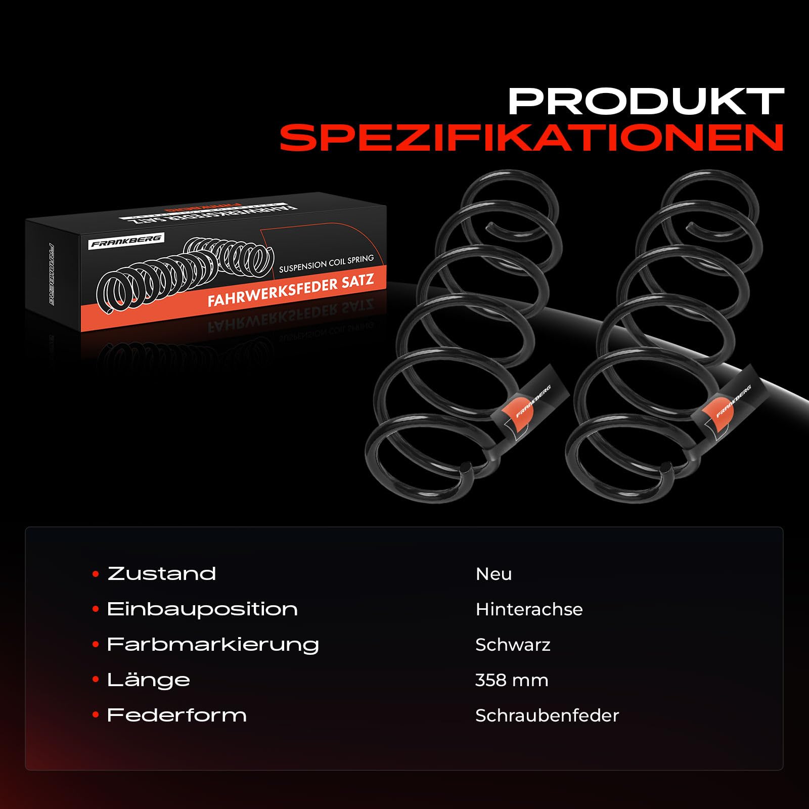 Frankberg Sprężyny; sprężyny podwozia; łożysko sprężynowe; amortyzator; sprężyna; sprężyna; odbojnik; sprężyna spiralna; zestaw sprężyn; sprężyny sprężynowe; sprężyna śrubowa Replace# A1693240904