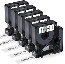 Aken 45803 S0720830s Compatible avec Dymo D1 Ruban 19mm x 7m Compatible avec LabelManager LM 360D 420P 450D 500TS, Compatible avec Dymo Ruban D1 19mm A45803