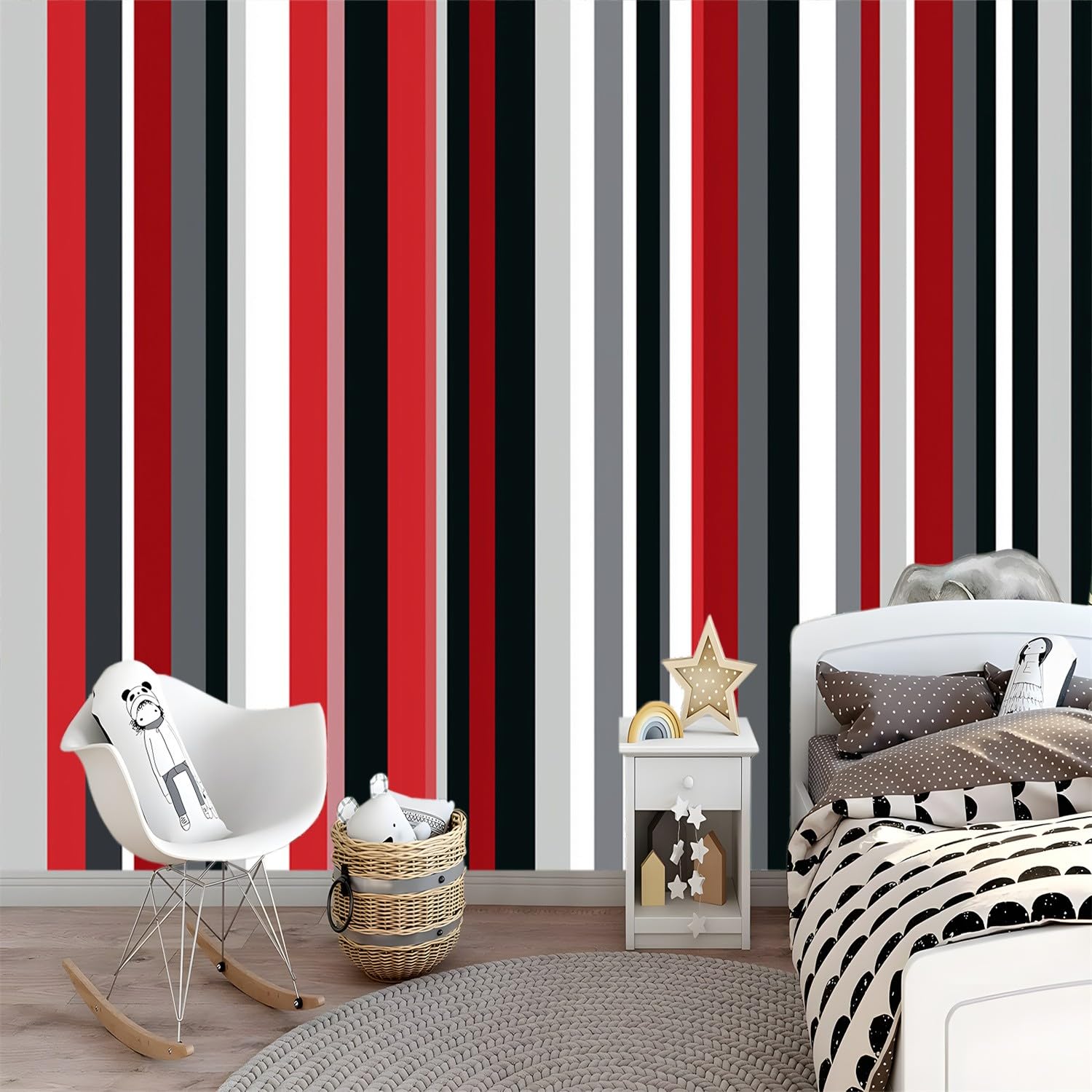 Tapeta z włókniny 350 x 256 cm, tapeta ścienna, proste pionowe paski, fototapeta 3D, dekoracja ścienna, czerwono-szara, dekoracja ścienna, dekoracja ścienna, dekoracja ścienna, salon, sypialnia,