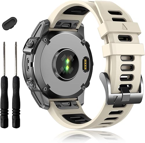 26mm QuickFit Strap for Fenix 7X Pro Bands Replacement,EZMVZKU Sport Silicone Wristand Compatible with Garmin Tactix 7 Pro Enduro 2 Fenix 6X Pro