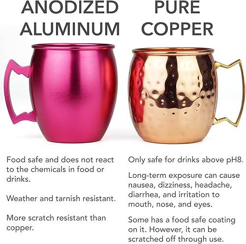 Miniatura 20 de Vaso de metal Moscow Mule color cobre, taza de aluminio de 22 onzas, juego de 4