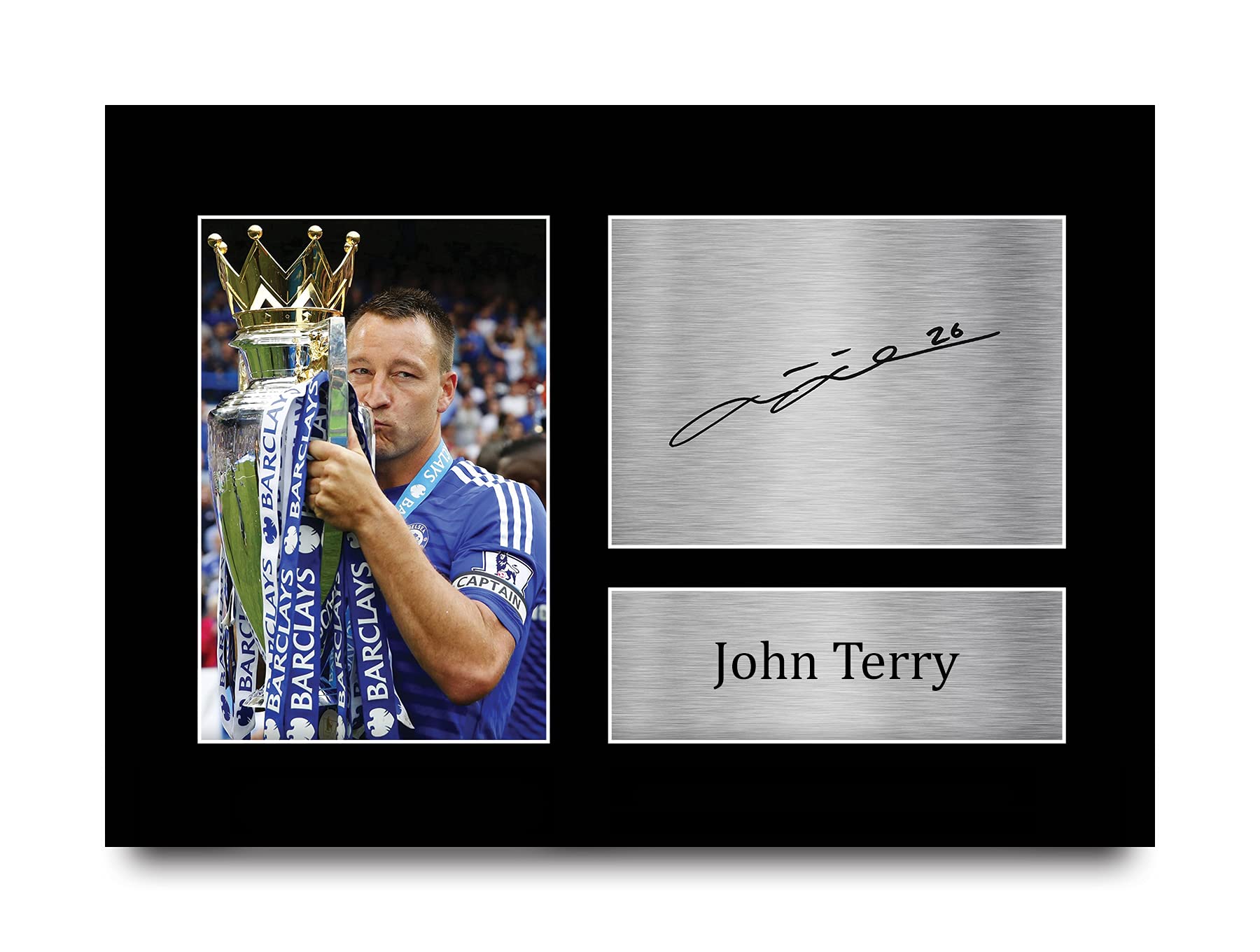 HWC Trading A4 John Terry Signed Printed Photo Memorabilia Autograph Display - A4 Unframed