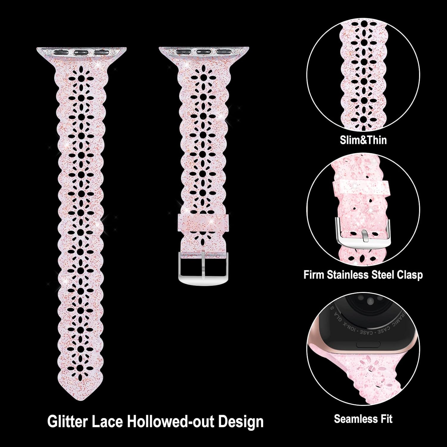 Bandiction Compatible Hollow Out Scalloped Replacement Photo