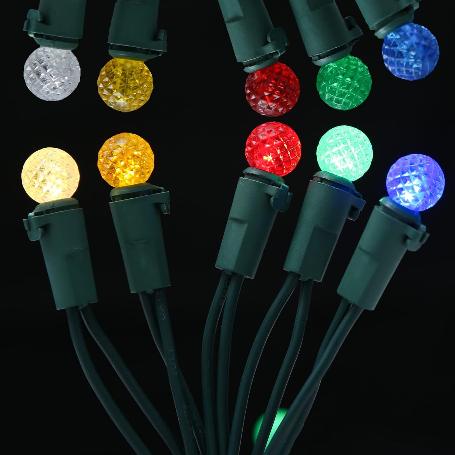 18.6Ft 50 LED Colorful Mini Globe String Lights G12 Ball Christmas Tree Lights for Small Tree Crafts Garden Fence Holiday Indoor and Outdoor Decorations, UL Certified, Connectable, Multi-Colored image 2