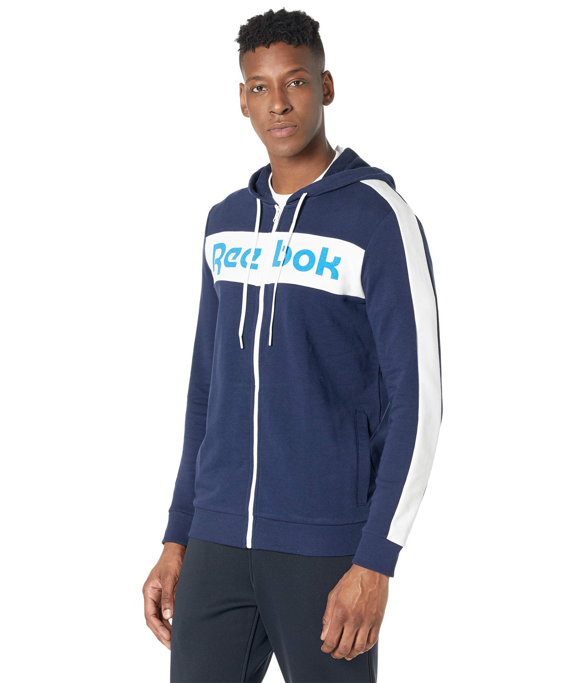 Reebok Men's Training Essentials Linear Logo Full Zip Hoodie