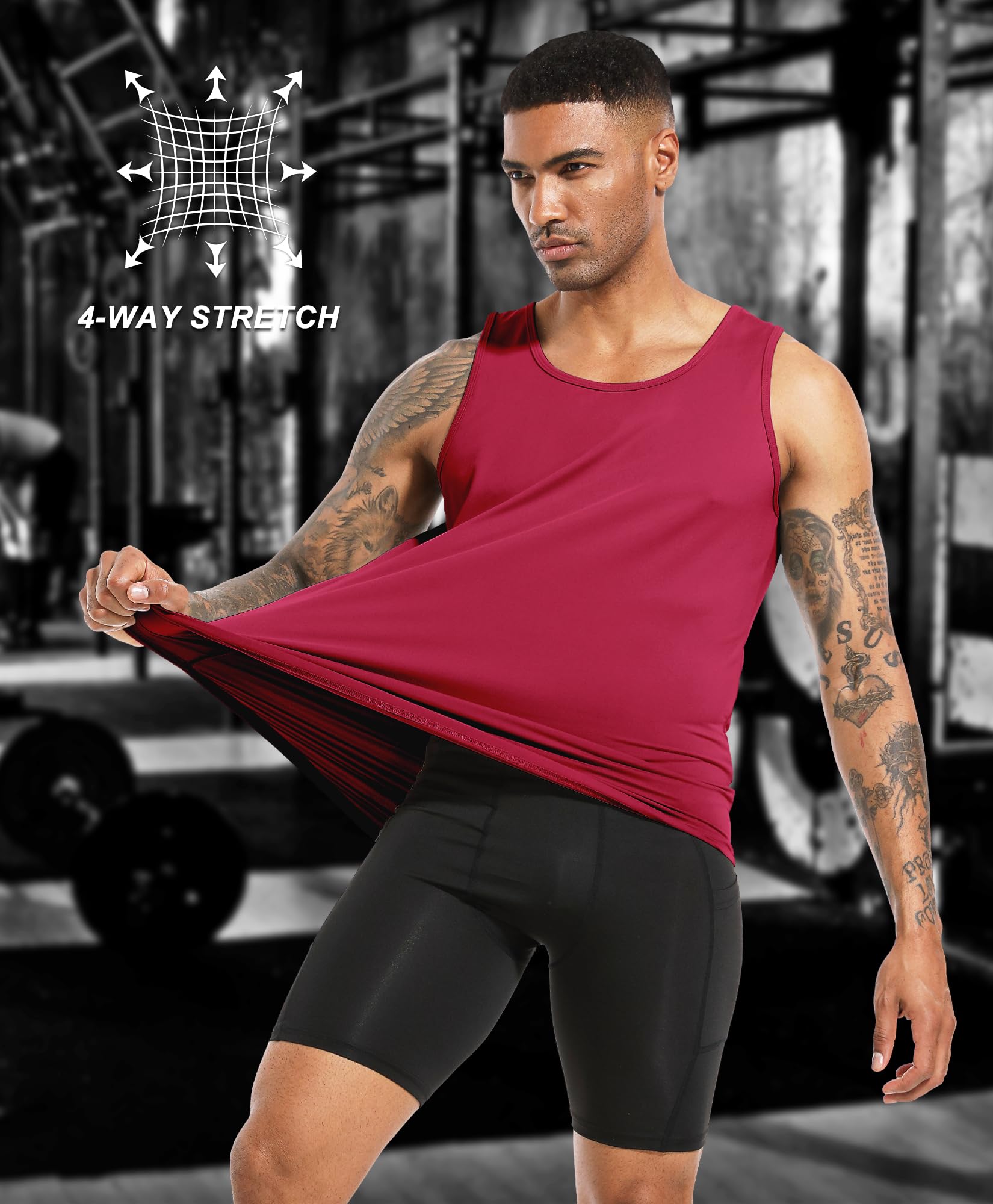 Boyzn 3-pak męskich bawełnianych kamizelek, tank top, sportowy trening mięśni, oddychające sportowe kamizelki gimnastyczne, topy dla mężczyzn, fitness, kulturystyka, koszulki bez rękawów, do treningu,
