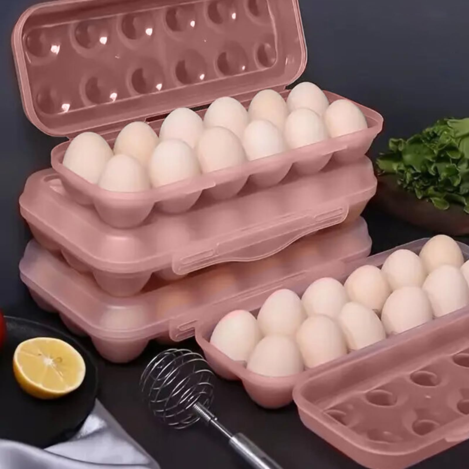 Porta Uova Da Frigo 6 Griglia , Portauova Frigorifero, Contenitore Per Uova, Porta Uova Plastica Trasparente, Portauova Impilabile Con Coperchio Per Frigorifero Cucina Picnic All'Aperto Porta Uova Da 6
