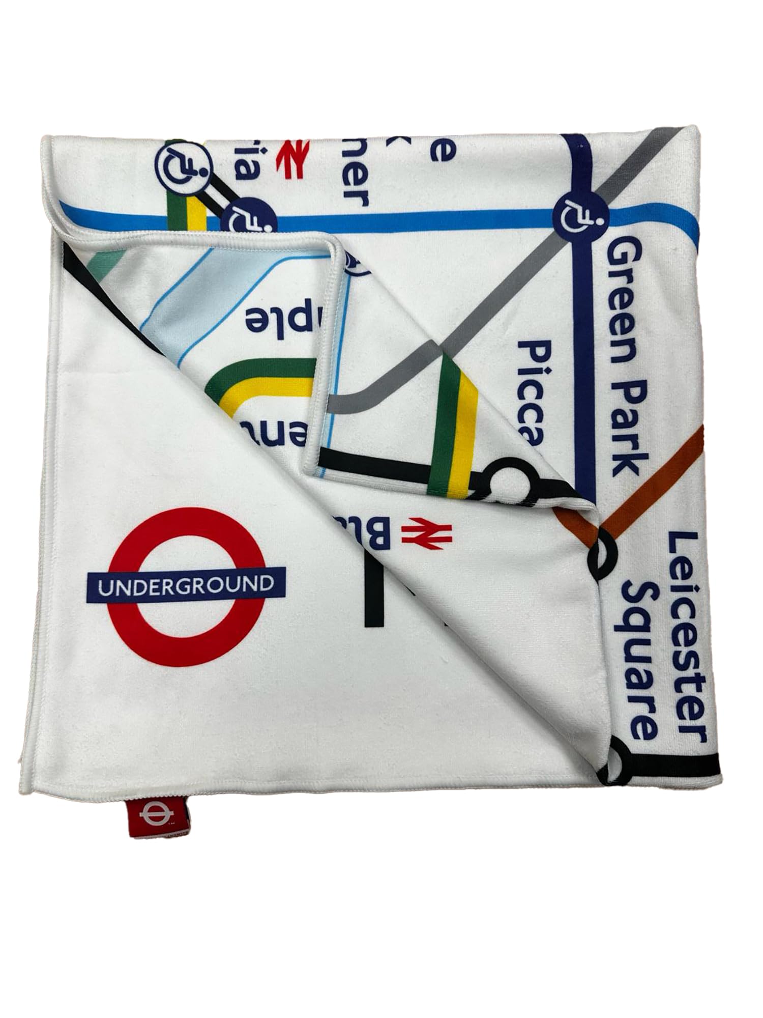 TFL8401 Serviette de plage sous licence du métro de Londres avec impression carte tube Grande taille 74 cm x 145 cm Séchage rapide Anti-sable Vacances Voyage Mer