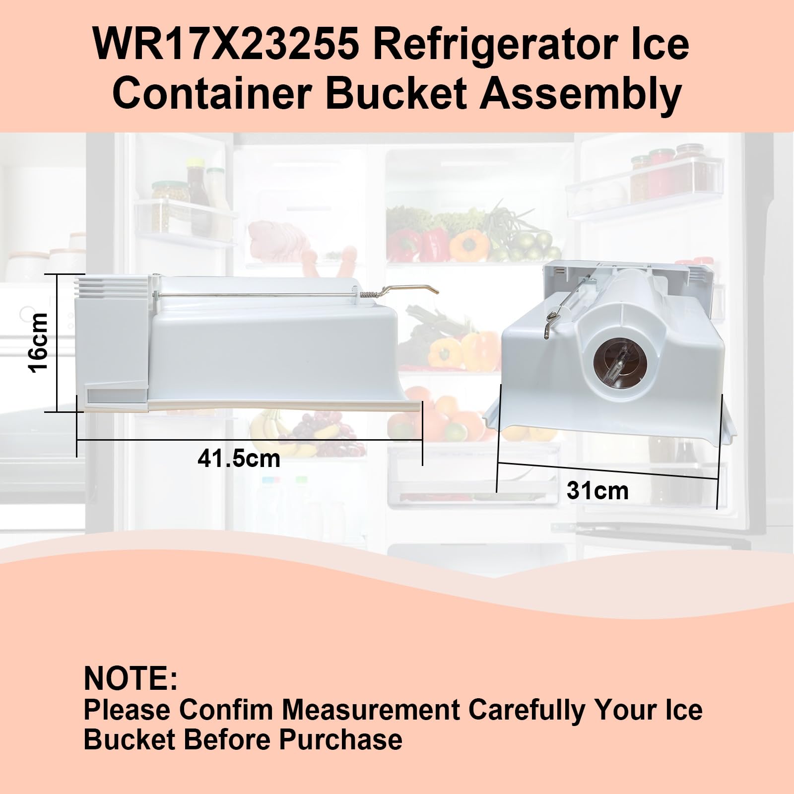 Amazon.com: WR17X23255 Ice Container Bucket Assembly Compatible