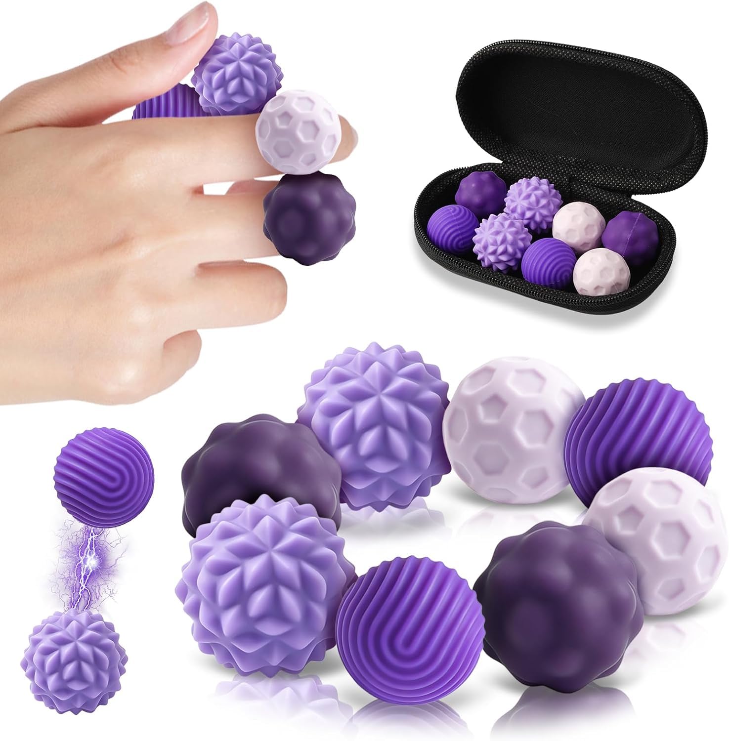 Magnetic Balls Fidget Toys, MAIGELITE 8PCS Texture Sensory Fidget Balls