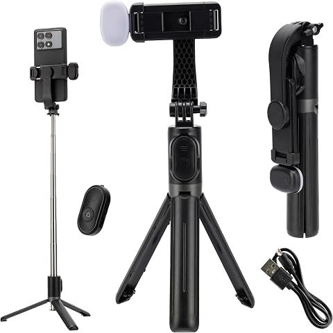 Treppiede Smartphone per TikTok e Video – Supporto Regolabile con Telecomando Bluetooth, Ideale per Creator, Streaming, Selfie e Reels – 15-100 cm – Per iPhone, Android e ActionCam – CABO UNIVERSE