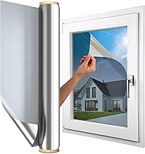 MARAPON® Static Cling Mirror Window Stickers 90 x 200 cm – Privacy and UV Protection Vinyl – Adhesive Vinyl for Glass Heat Protection