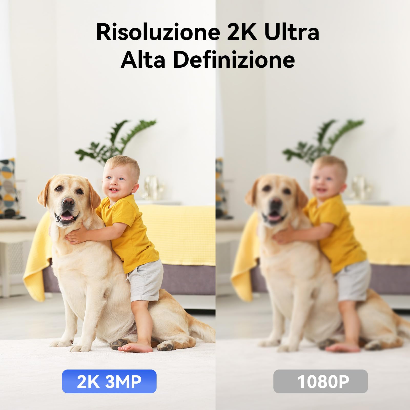 4G LTE Telecamera Interno con SIM, 2K Videocamera Interno senza WiFi, 360° PTZ Videocamera Sorveglianza on Visione Notturna a Colori, Rilevamento Movimento, Audio 2 Vie