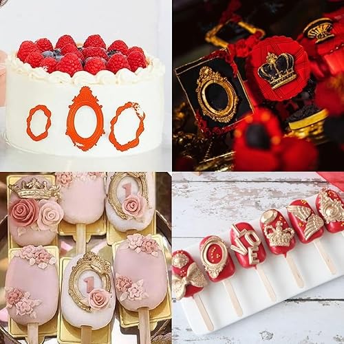 Vista 12 de Molde de rosas Molde de silicona para tartas de chocolate Sugarcraft Decorar Fondant Fimo Herramientas 4 Tamaño Rosa 2 Piezas 2 moldes de rosa