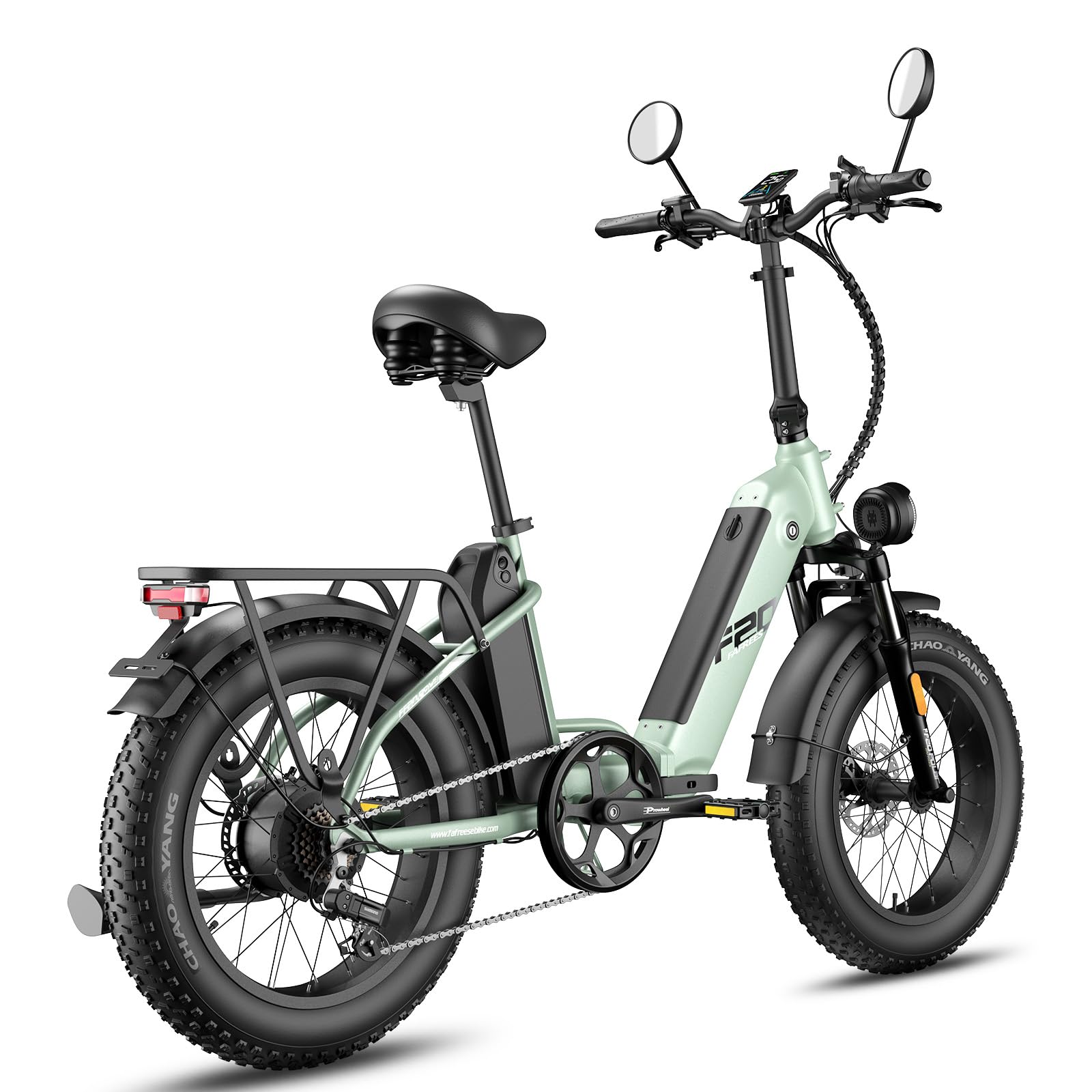 Fafrees FF20 Polar E-Bike Klapprad 20 * 4.0 Zoll, ebike Herren Doppelbatterien 24Ah/26.8Ah, Fatbike Damen Reichweite 150km/170km, E-Fahrrad Fahrradlast 150KG