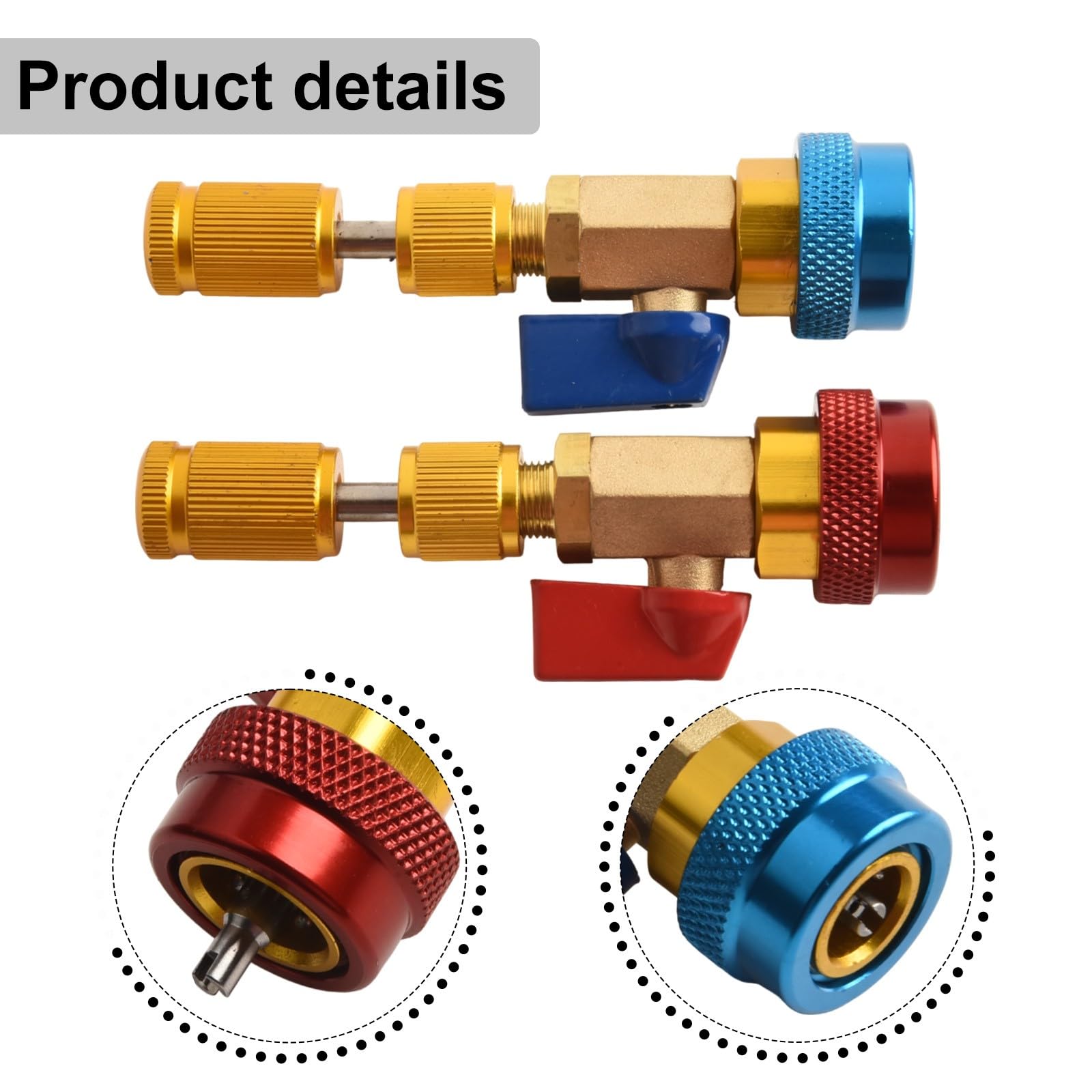 R134A - Kit di rimozione del nucleo della valvola, in ottone, per R1234Yf, regolabile 113,9 mm, confezione da 2 per riparazione di aria condizionata dell'auto