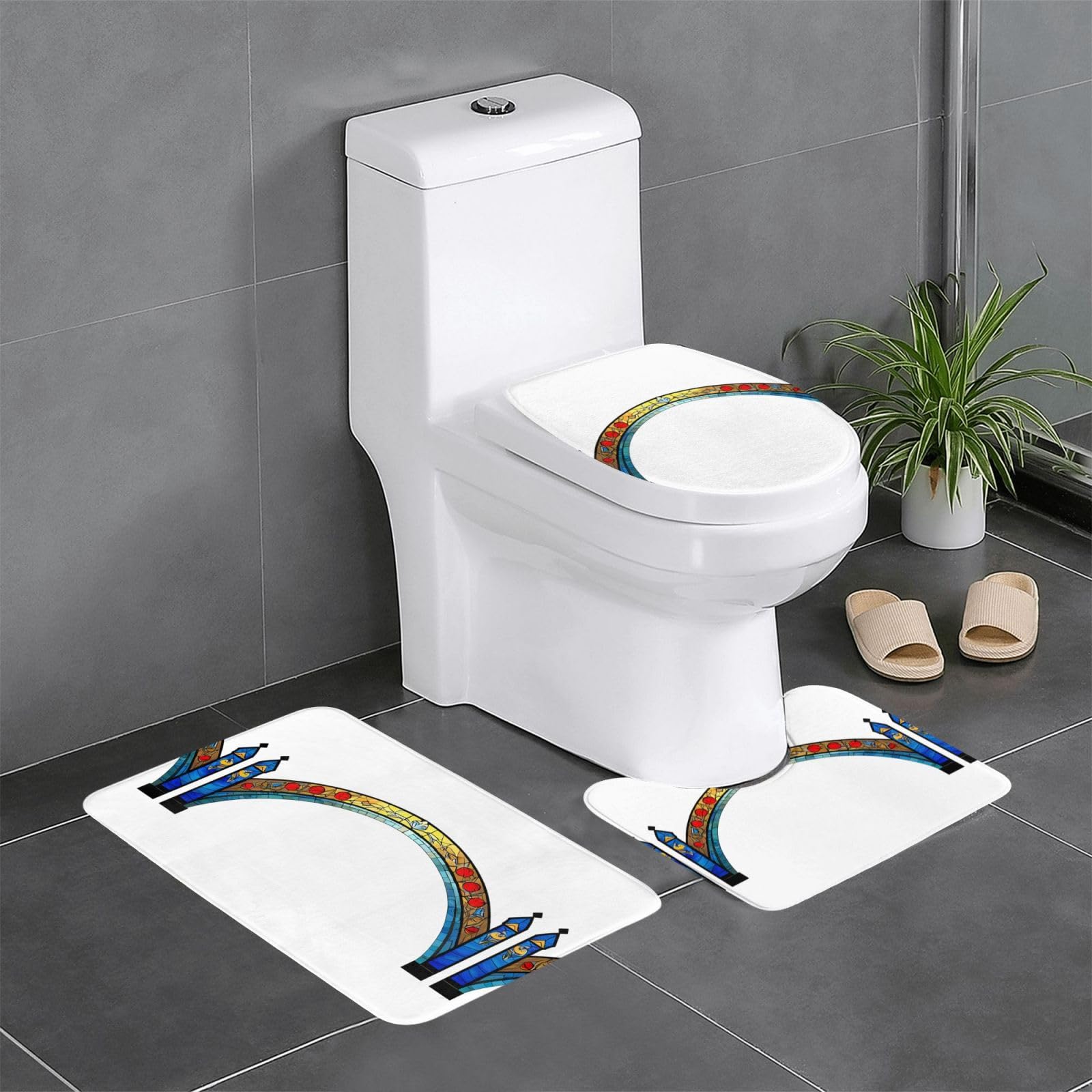 Tapis antidérapants de salle de bain WHJDPP sécurité maximale et absorption pour sol douche et WC