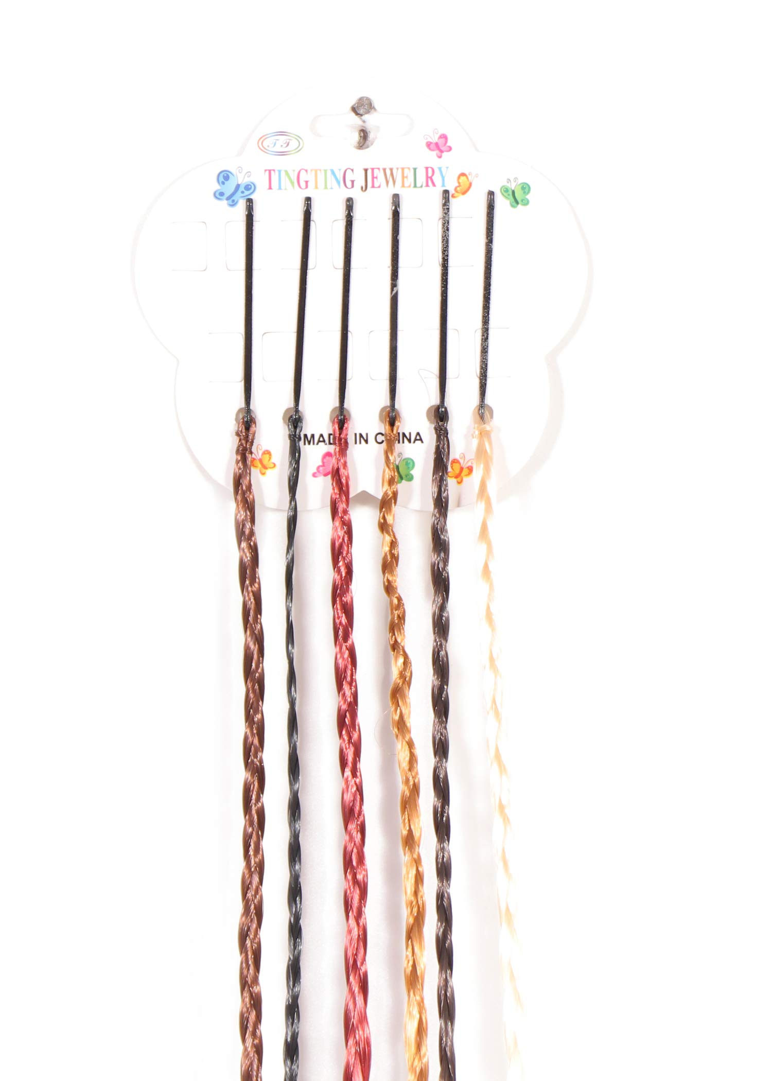 Honbon Colored/Highlight Hair Extension (Multi-Colour) with Pins in Straight Piece (Set Of 6) … 2
