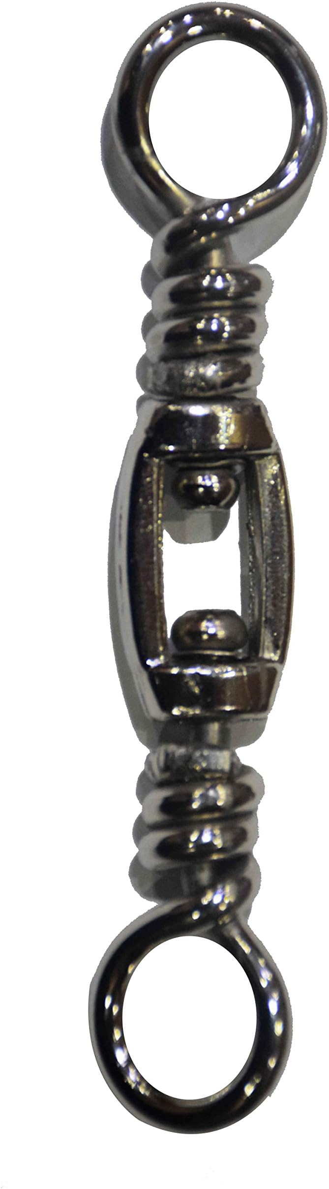 PESCA(TM) Brass & Stainless Steel Box Swivel Solid Ring Fishing Accessories #8/0 10Pcs