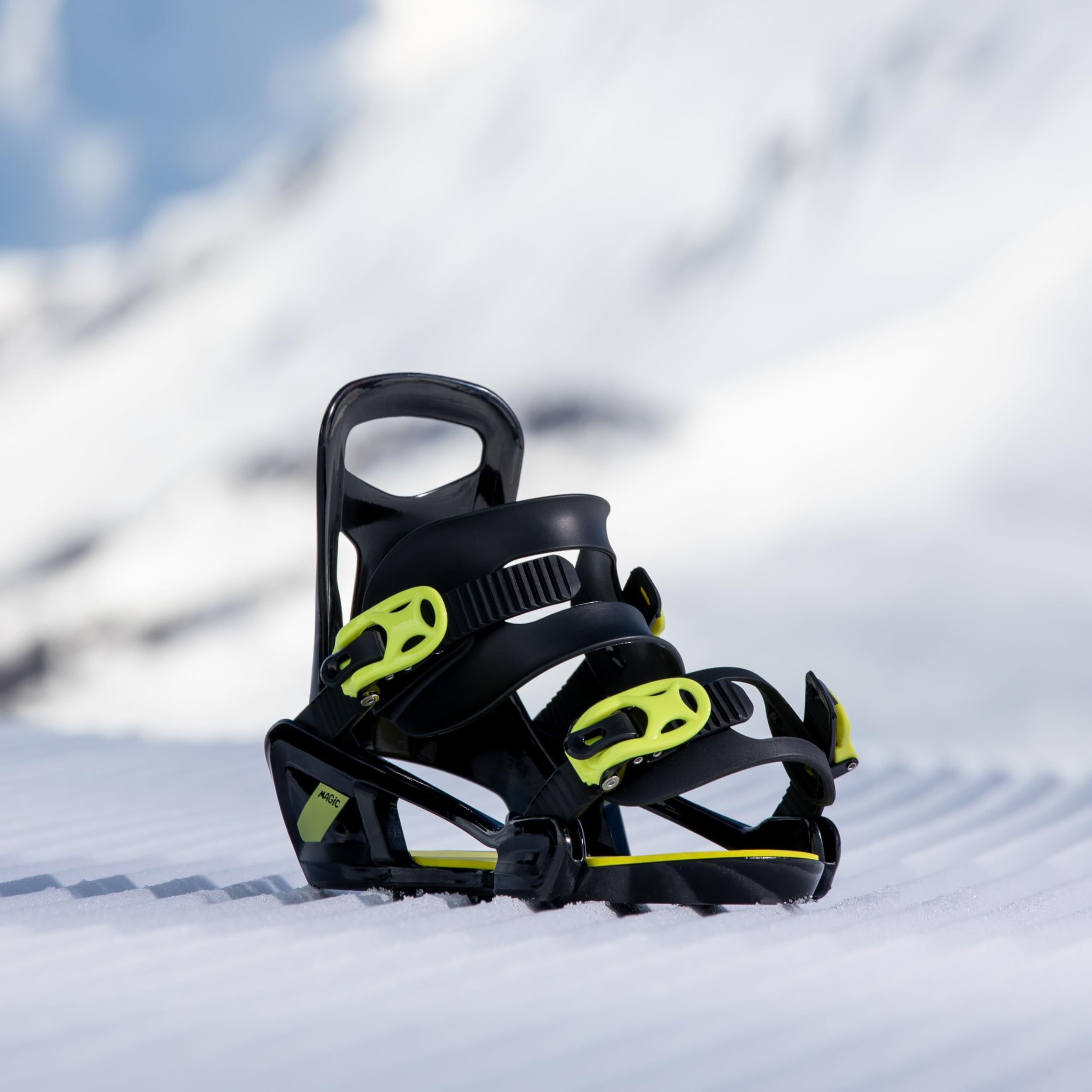 Nidecker Magic Fixations de Snowboard Scamp - Fixations Soft-Flex pour Jeunes avec ajustements sans Outil