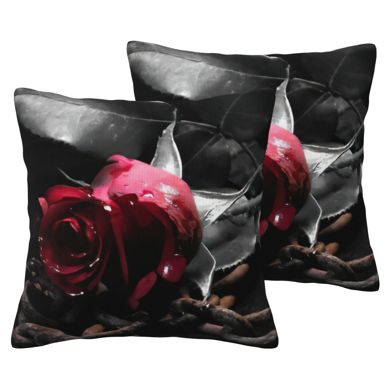 Housses de coussin roses noires gothiques pour transformer la déco de votre lit