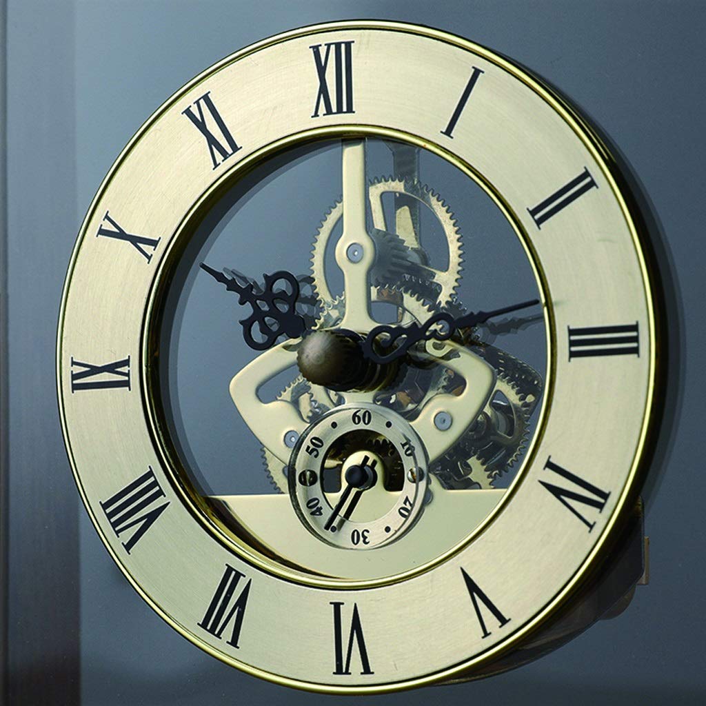 Saturey Tischuhren Simple Style Kaminuhr/moderner Haushalt Tischuhr / 11 Zoll braun Standuhr/Wohnzimmer Flur Platz Clock Deko Uhren