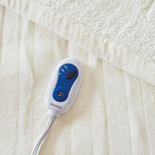 Vista 5 de Beautyrest - Manta Eléctrica Reversible de Felpa ultraligera - Manta Eléctrica, Regulador de Múltiples Niveles de Calor Acogedor Sofá Sala de Estar