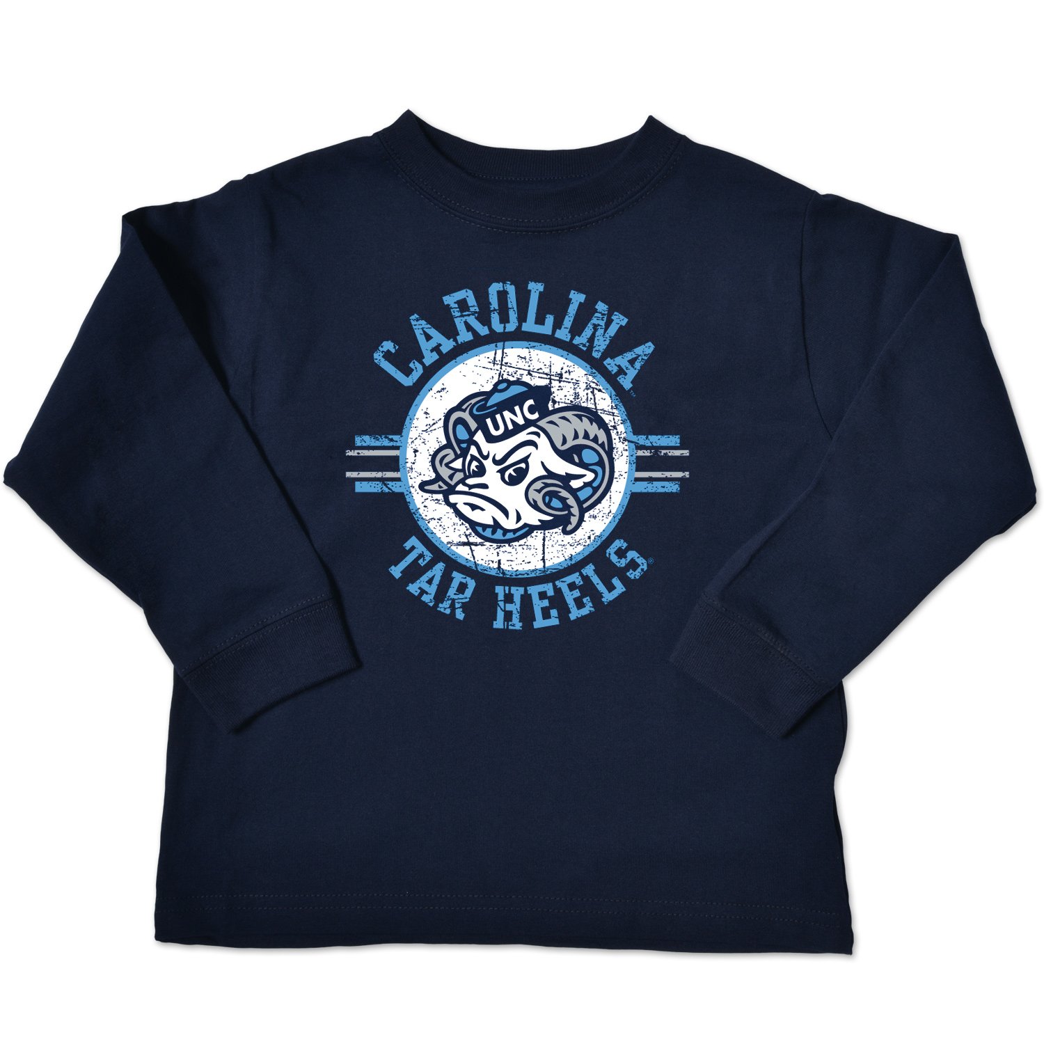NCAA North Carolina Tar Heels Toddler Long Sleeve Tee, 4 Toddler, Navy
