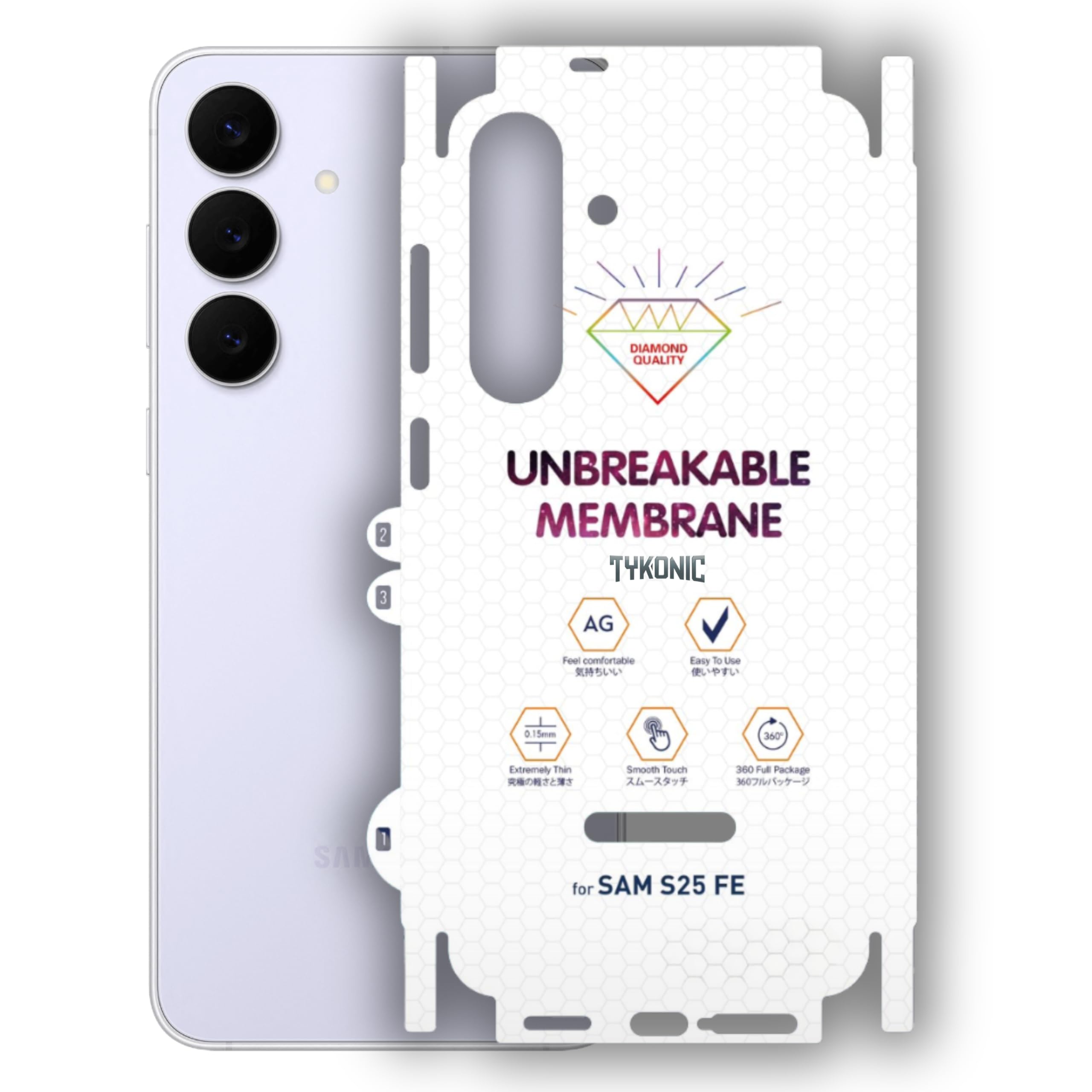 Matte Membrane Back Skin for Samsung Galaxy S25 FE | Transparent Back Lamination for Samsung Galaxy S25 FE | Scratch-Resistant & Quick Application Membrane-image-29