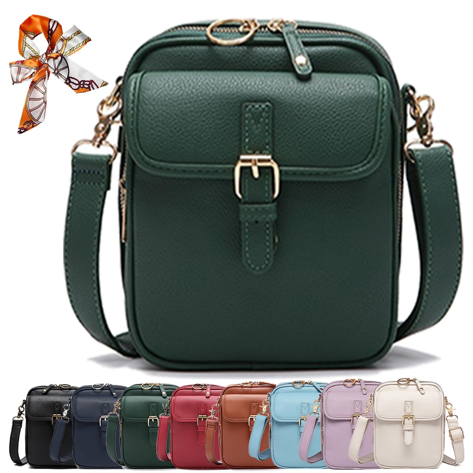 Collaboraten1 Crossbody Leather Bag, 2025 New Urvashi Crossbody Leather Bag for Women, Large Capacity,Vintage Anti-Theft