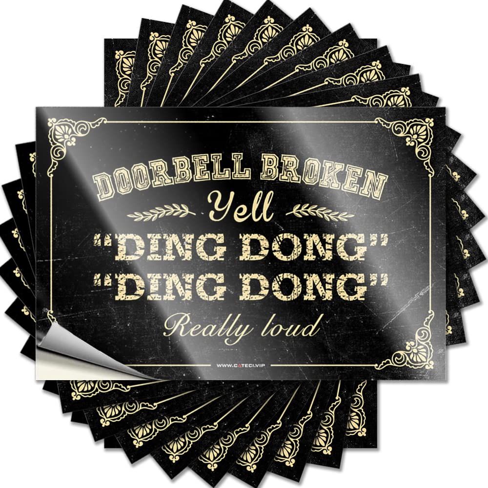Doorbell Broken Yell Ding Dong Really Loud Saying Winter | New Laptop Removable Decal Pack(8X12CM)