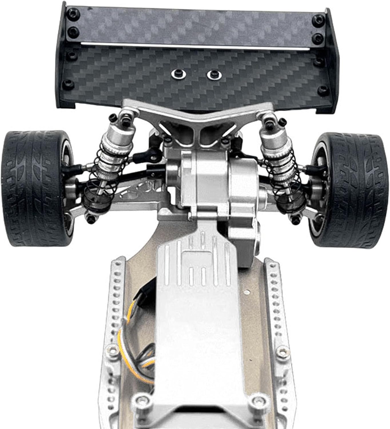 Metal Upgraded Chassis Frame 1/24 Scale Aluminum Alloy RC car Frame Suitable for LOSI 1/24 Micro-B and WLToys 1/24 244016 losi Micro b Upgrade (Silver)